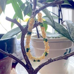 Genuine Opal and Green Tourmaline Bracelet